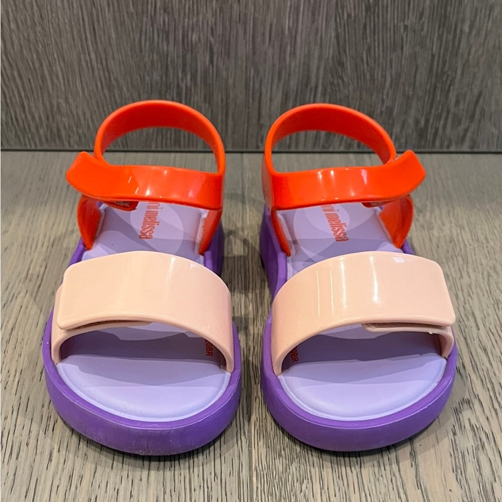 Purple/Red/Pink Mini Melissa Jump Sandals - Size 7